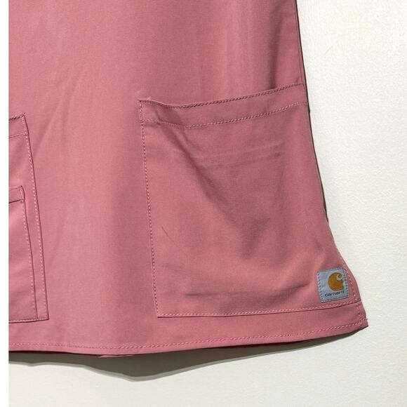 Carhartt Force Cross-Flex Women's V-Neck Top #C12110 Size Small Mauve - Picture 4 of 9